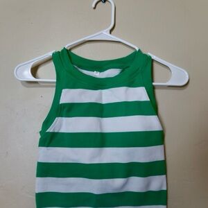 Target Green and White Striped Bra